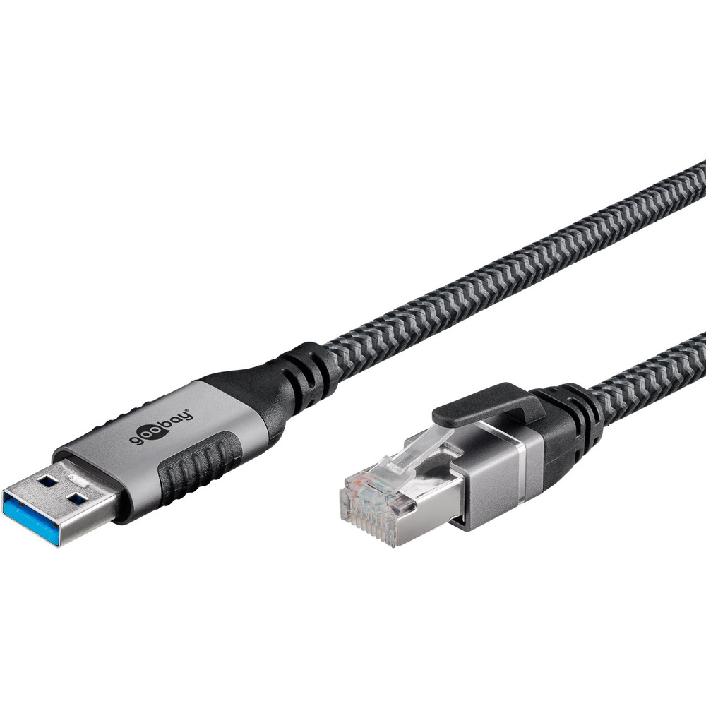 goobay Ethernet-Kabel USB-A 3.0 auf RJ45, 2 m