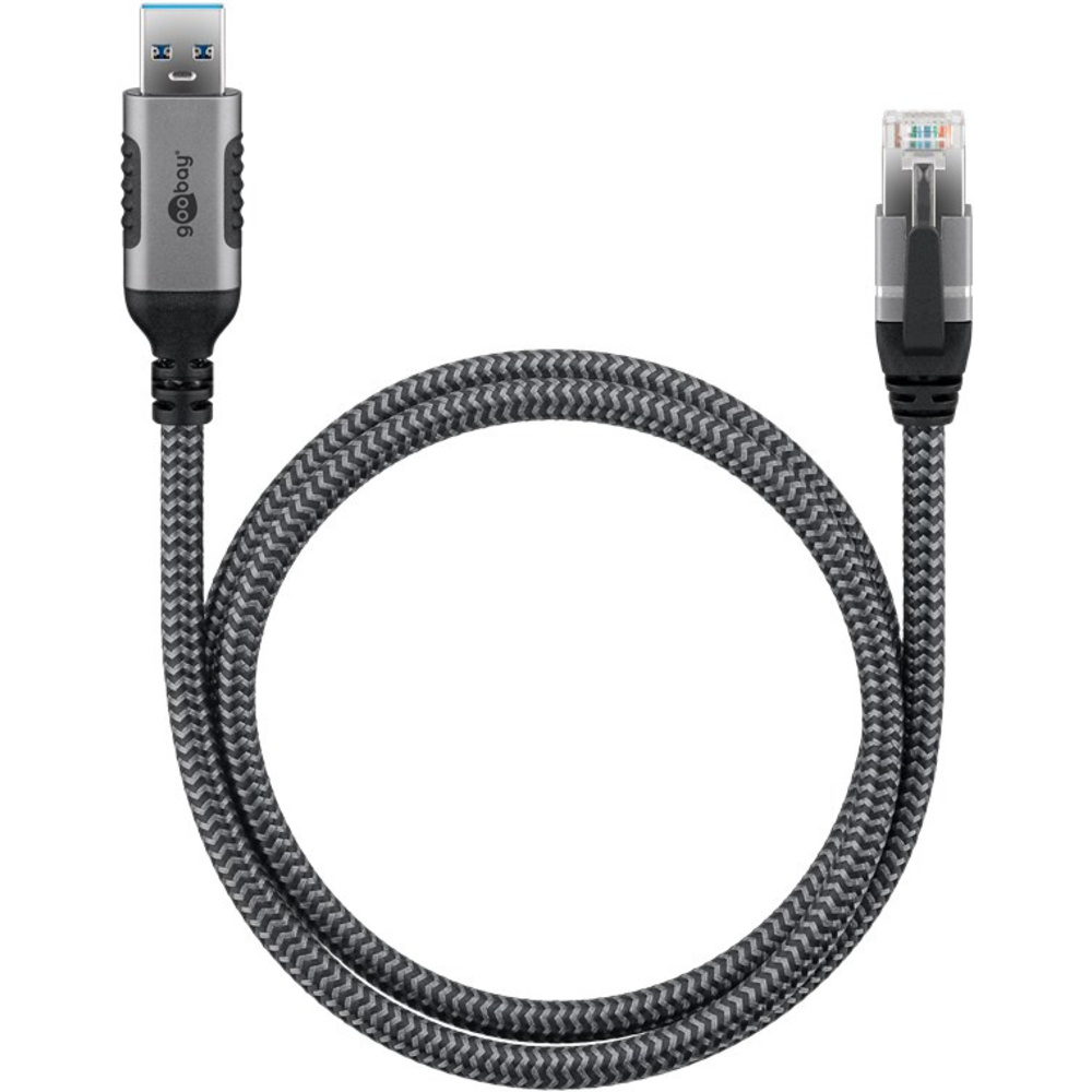 goobay Ethernet-Kabel USB-A 3.0 auf RJ45, 2 m