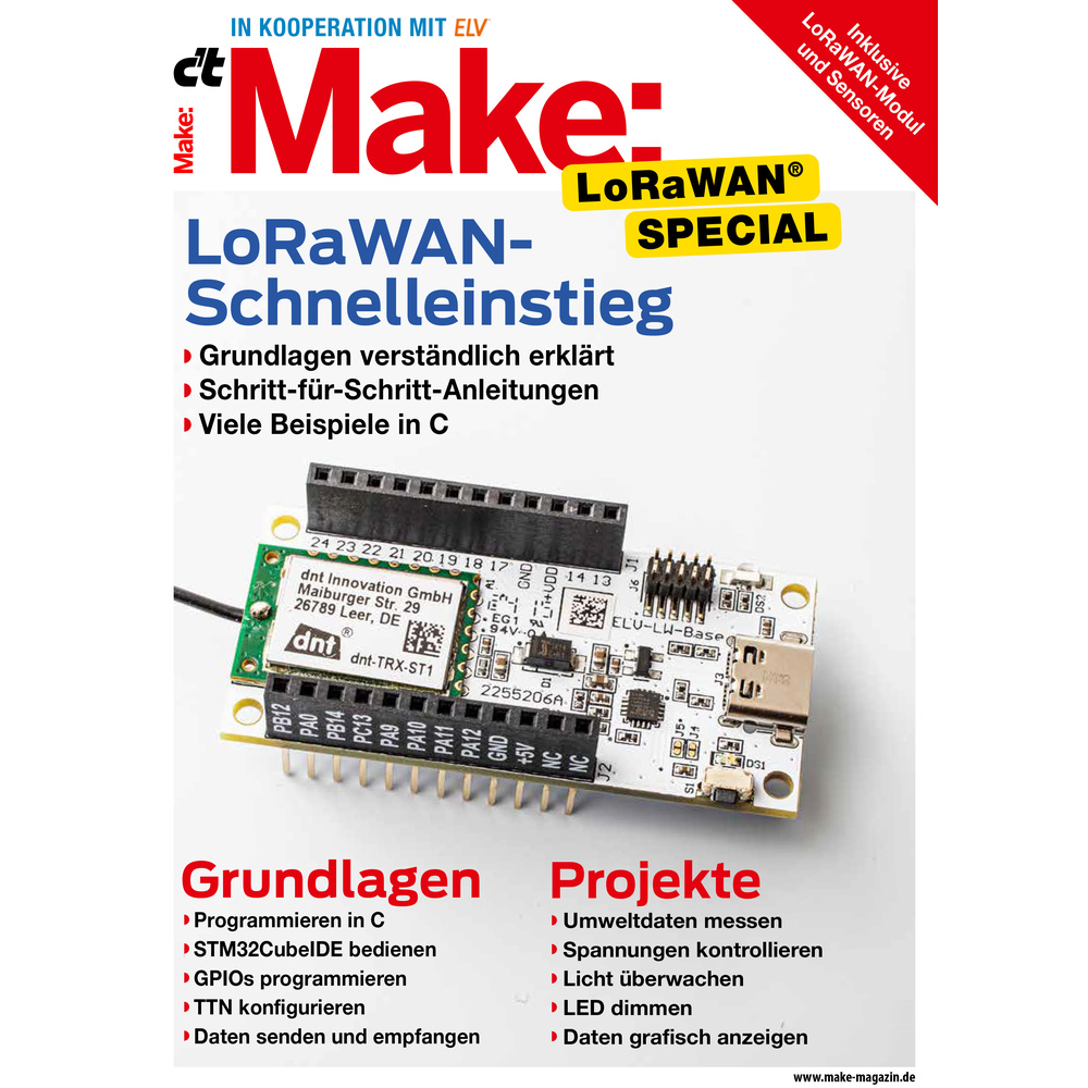 ELV Experimentierset – LoRaWAN®-Programmierung inkl. Make Sonderheft