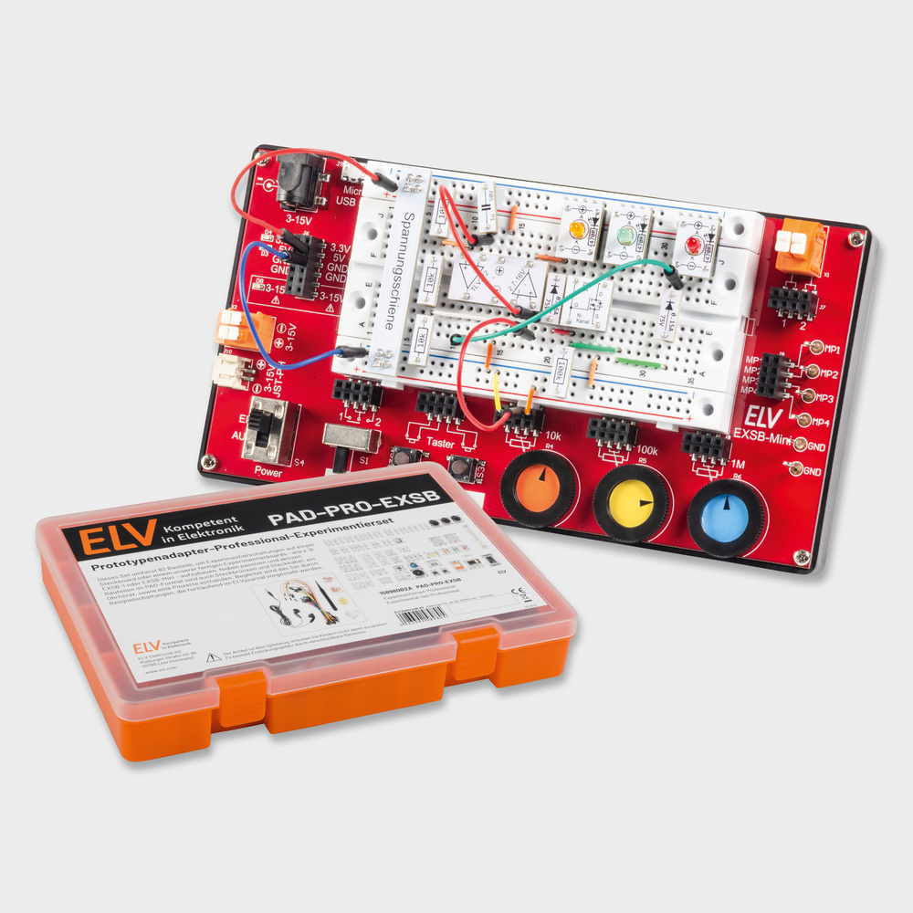 Komparatorschaltungen mit Operationsverstärkern - Anwendungsschaltungen mit dem Prototypenadapter-Professional-Experimentierset PAD-PRO-EXSB