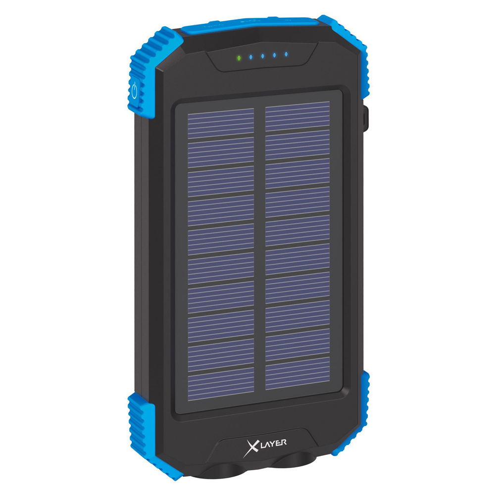 XLayer Powerbank PLUS Solar Wireless 5W Black/Blue