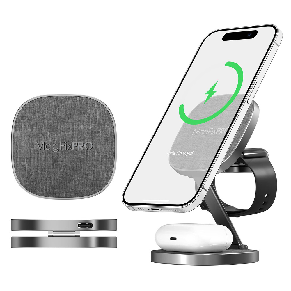 XLayer MagFix Pro 3 in 1 Wireless Travel Charger