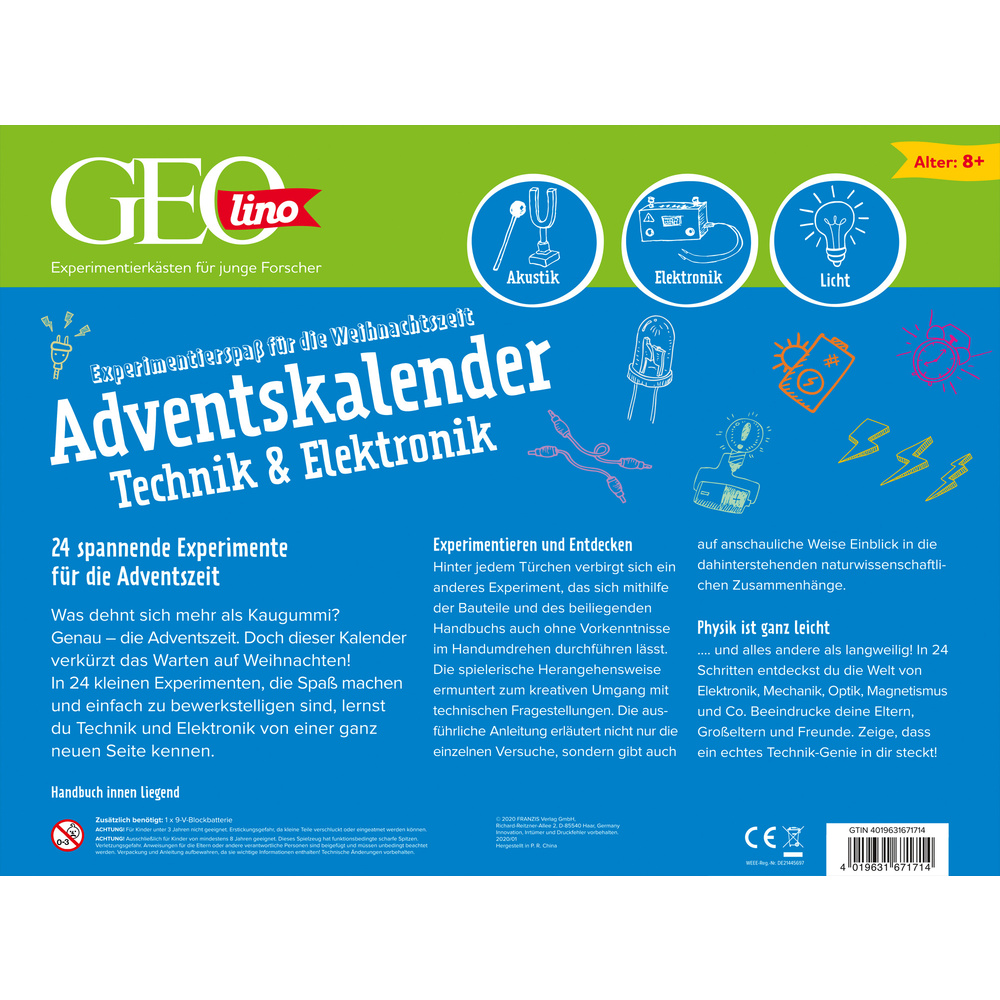 Franzis Adventskalender Geolino