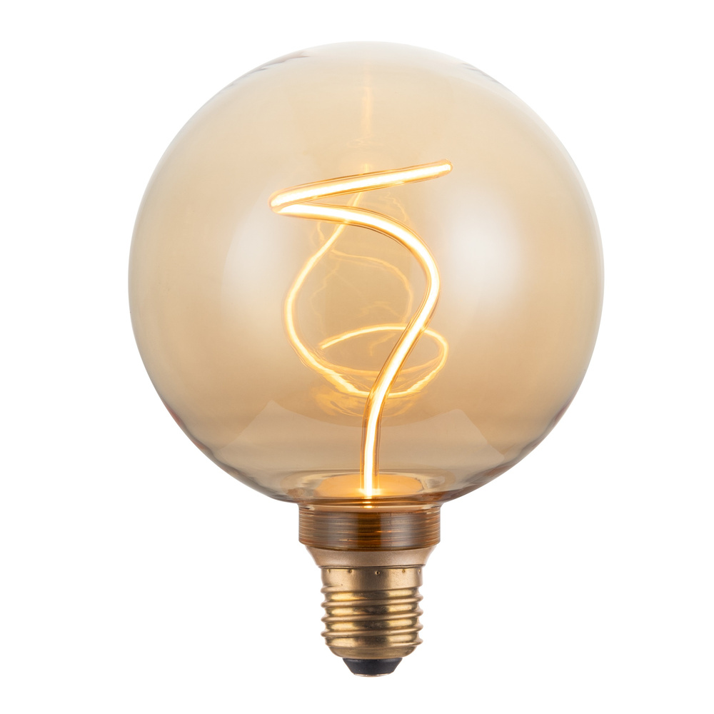 ENOVALITE LED Filament Leuchtmittel, YARN GLOBE, Amber, E27, 4.9W, 200lm, 1800K, dimmbar