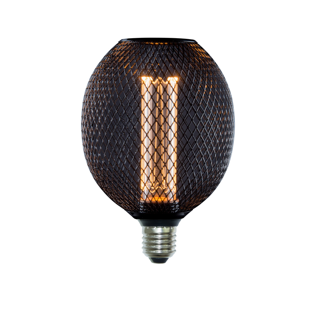 ENOVALITE LED Filament Leuchtmittel, TUBE MESH, Smoke, E27, 3.5W, 120lm, 1800K, dimmbar