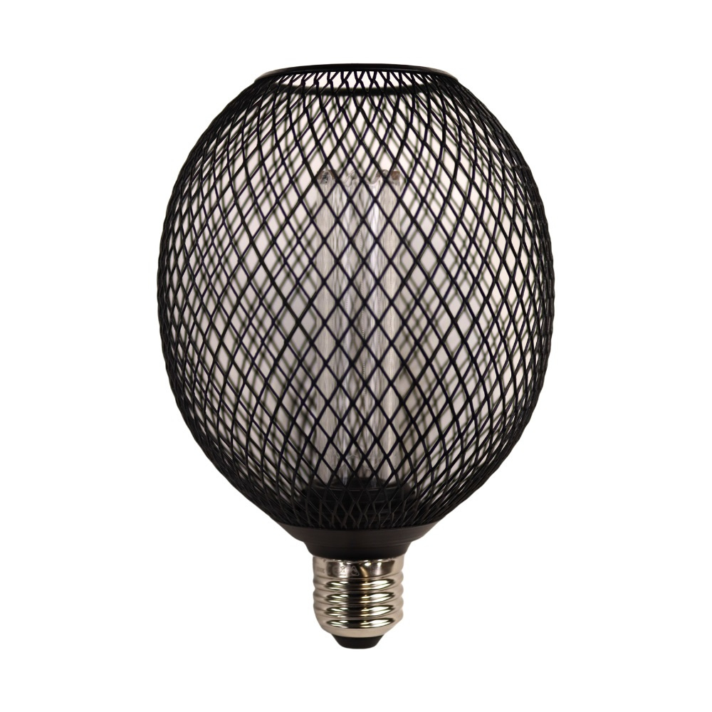 ENOVALITE LED Filament Leuchtmittel, TUBE MESH, Smoke, E27, 3.5W, 120lm, 1800K, dimmbar