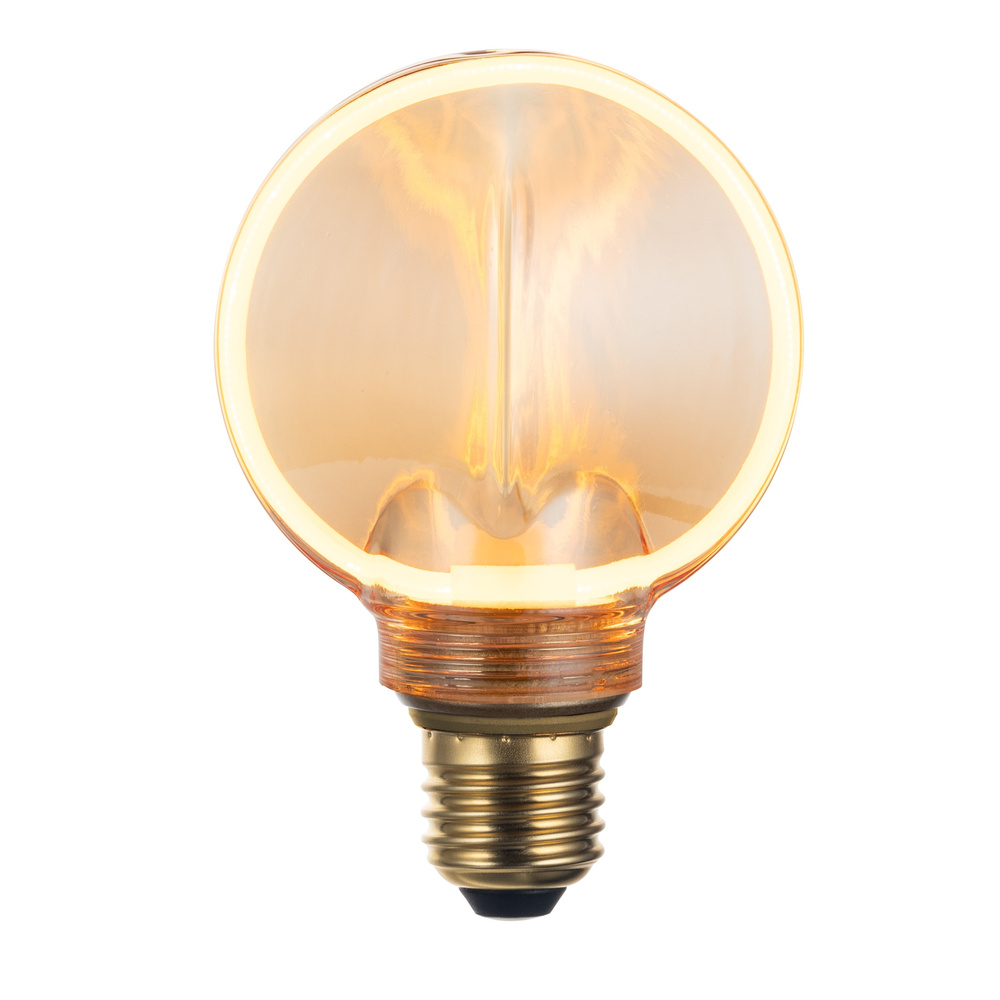 ENOVALITE LED Filament Leuchtmittel, CIRCLE, Amber, E27, 4W, 200lm, 1800K, dimmbar