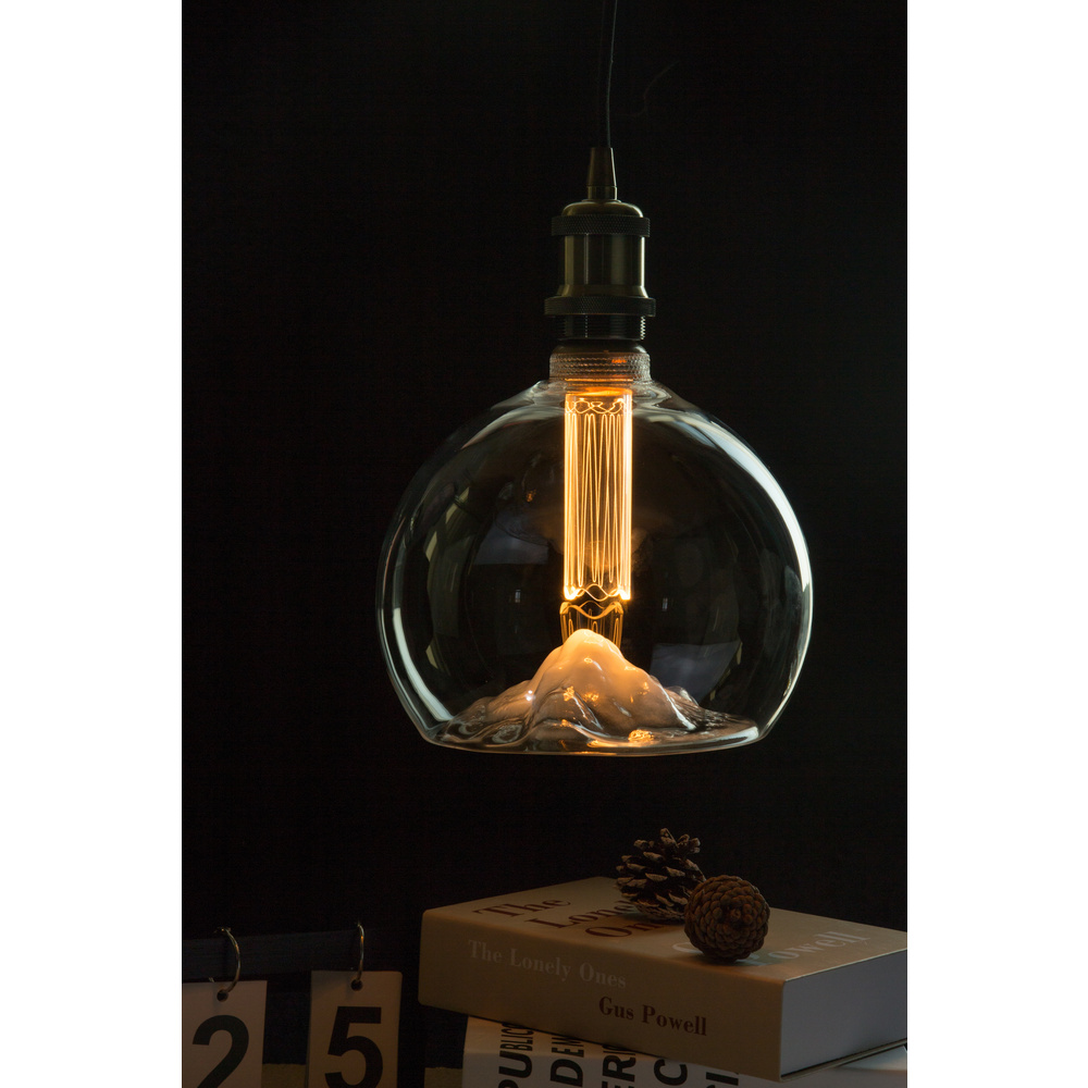 ENOVALITE LED Filament Leuchtmittel, MOUNTAIN, Globe, E27, 3.5W, 120lm, 1800K, dimmbar