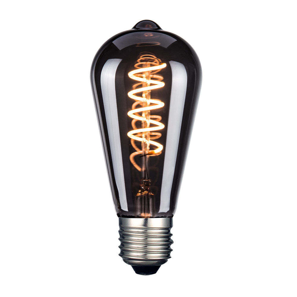 LUXULA LED Filament Leuchtmittel, SPIRAL, Pear, E27, 4W, 40lm, 1800K, dimmbar