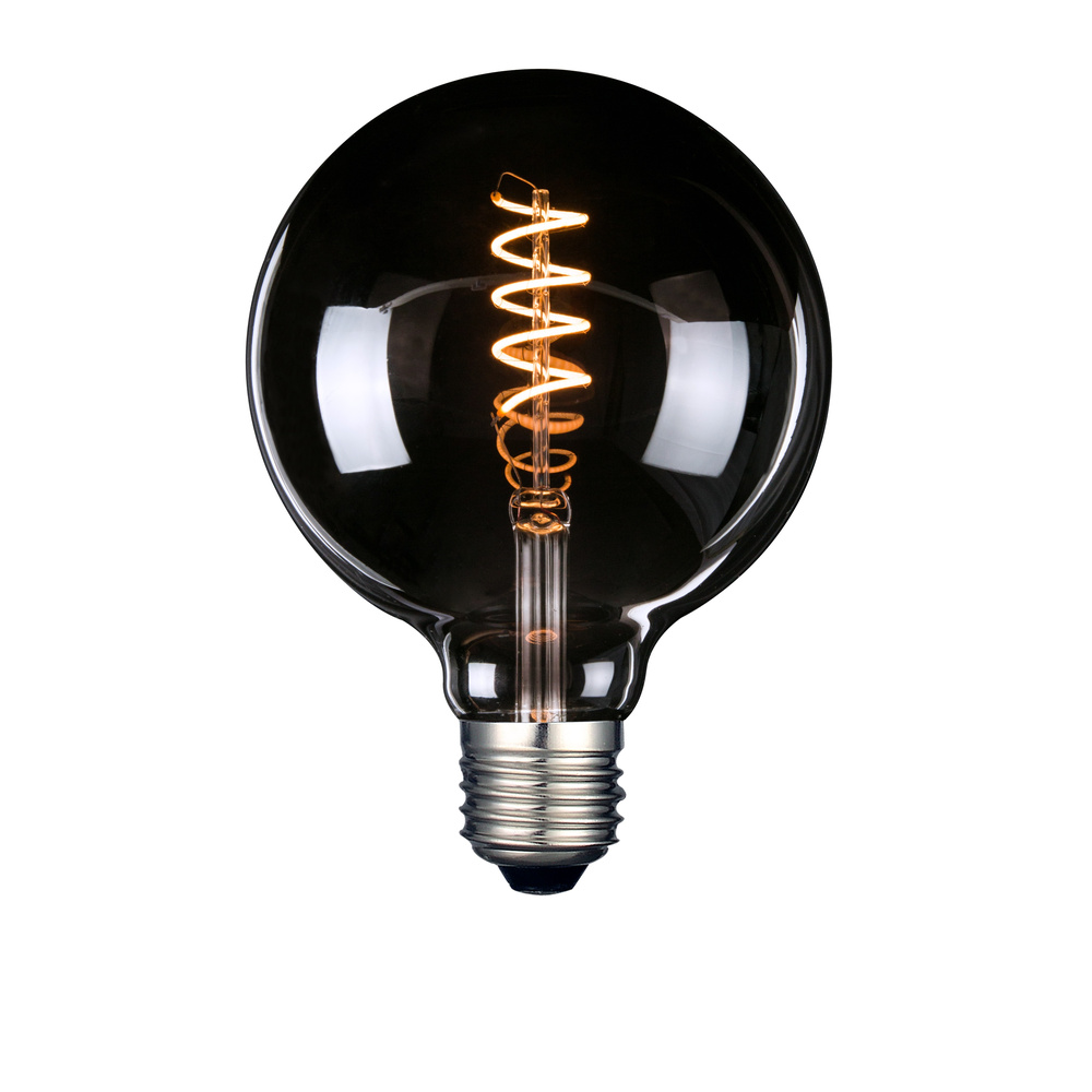 LUXULA LED Filament Leuchtmittel, SPIRAL, Global , E27, 4W, 40lm, 1800K, dimmbar