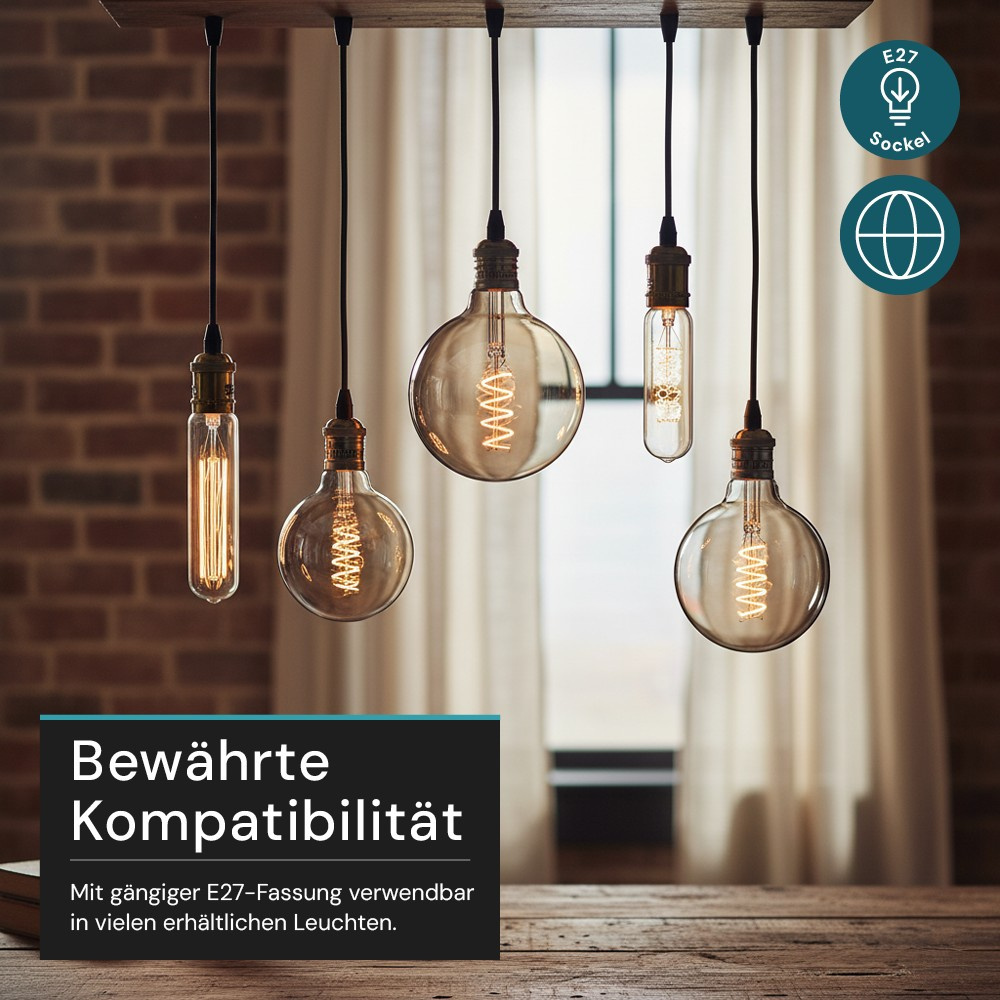 LUXULA LED Filament Leuchtmittel SPIRAL, LX100178,