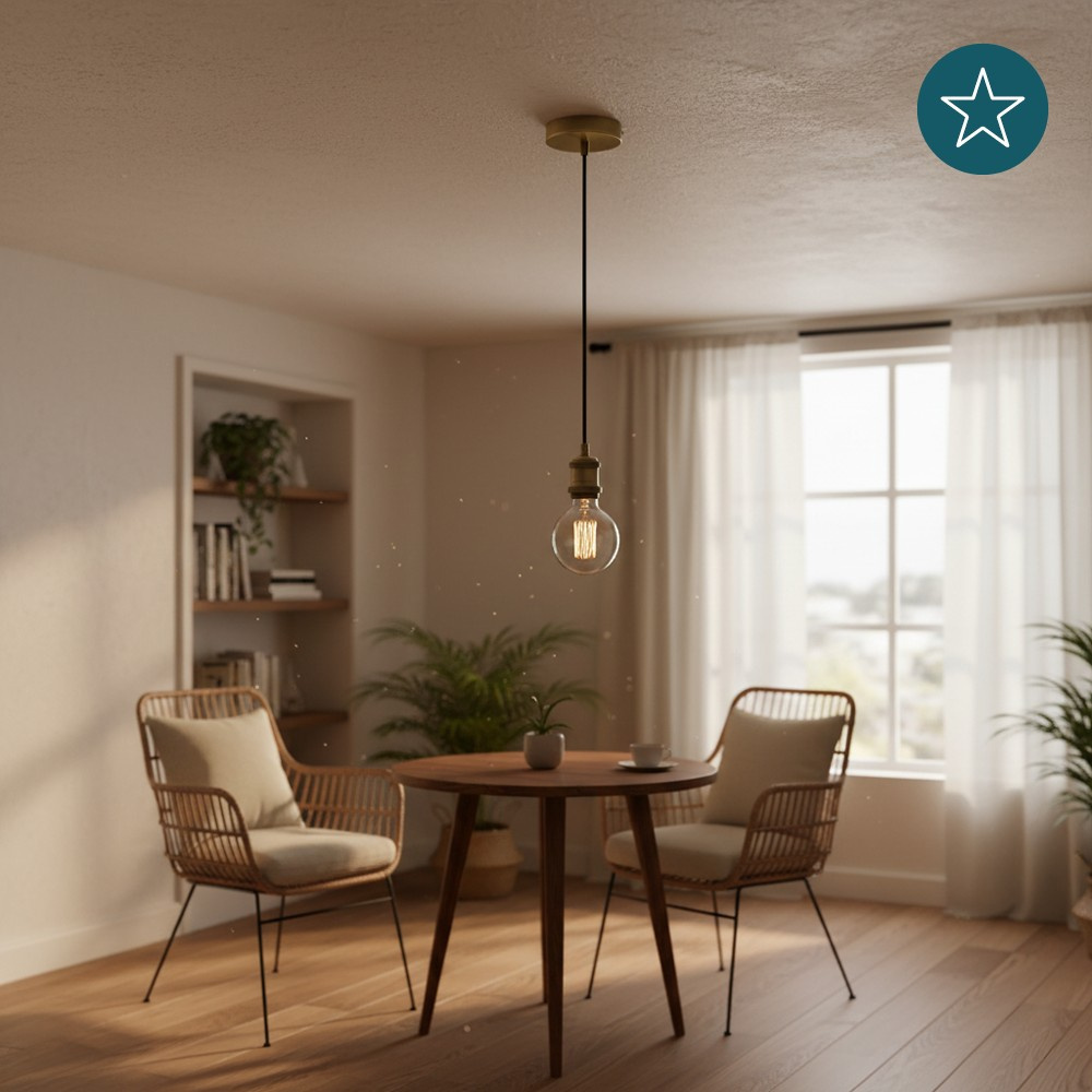 LUXULA Lampenfassung aus Metall, LX100183, Messing