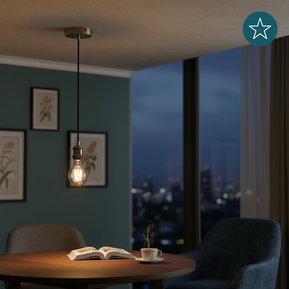 LUXULA Lampenfassung aus Metall, LX100183, Messing