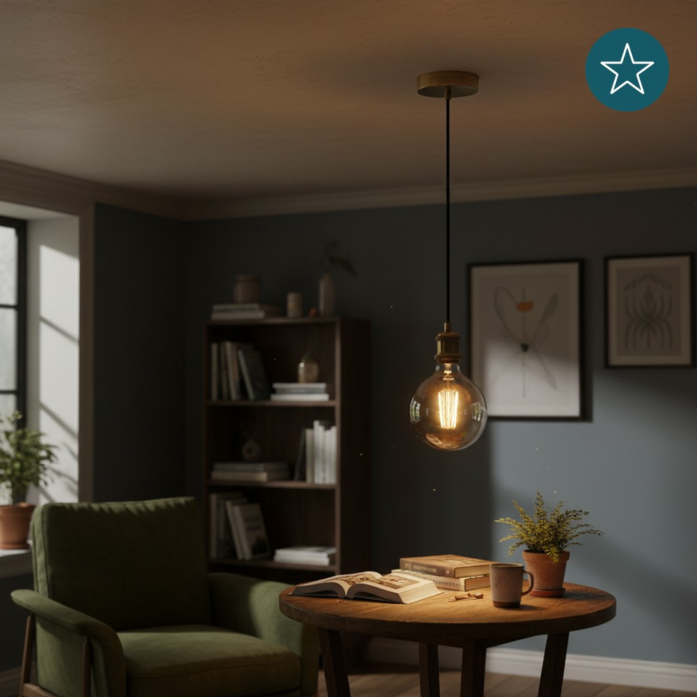 LUXULA Lampenfassung aus Metall, LX100183, Messing