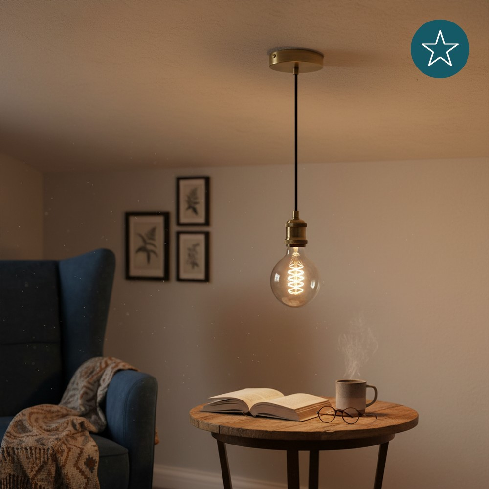 LUXULA Lampenfassung aus Metall, LX100183, Messing