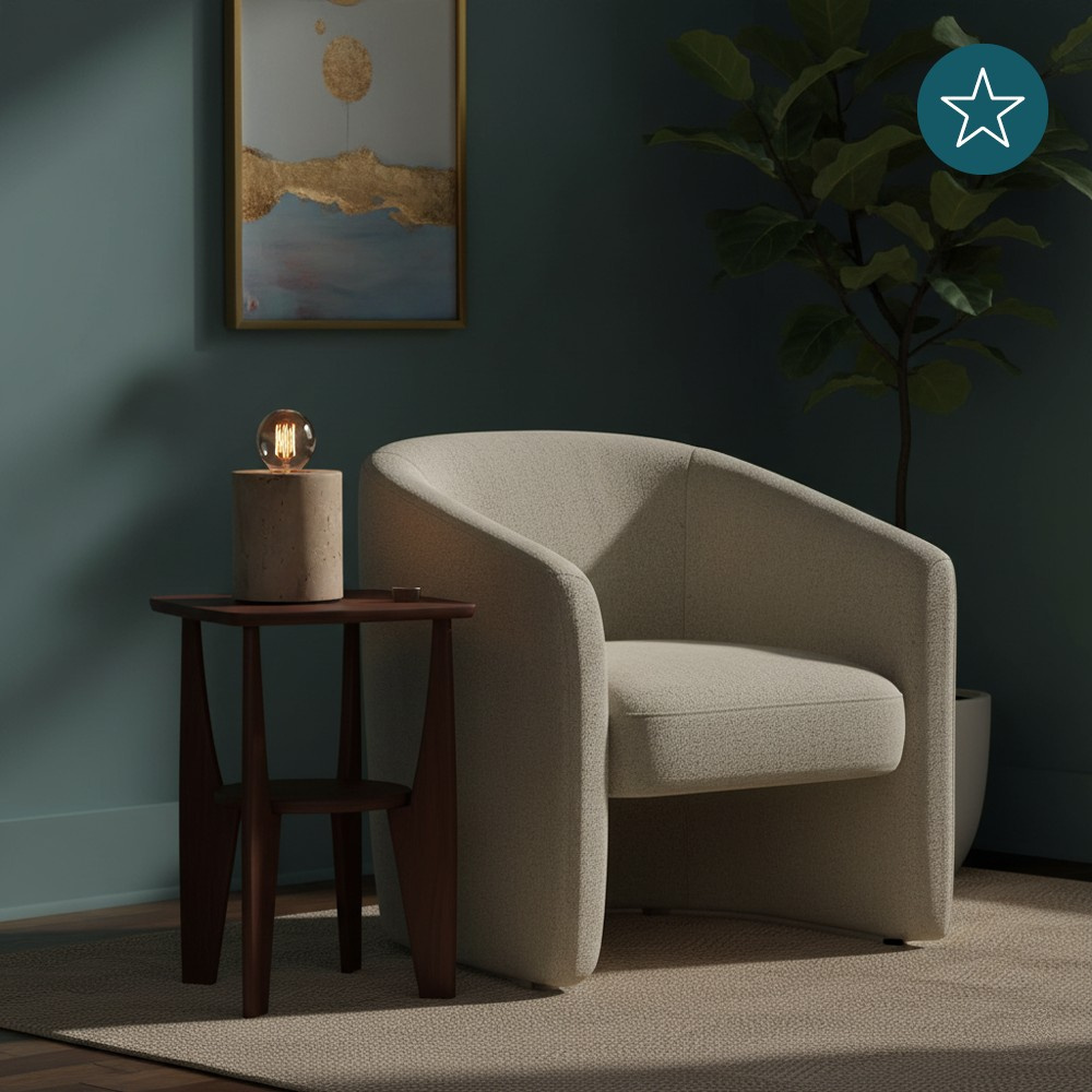 LUXULA Tischleuchte JAR, LX100188, Steinoptik