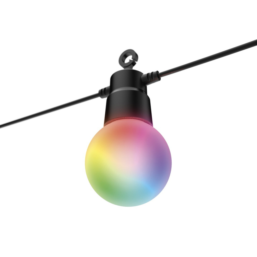 Hama Smarte LED-Lichterkette, WLAN Lampenkette, außen IP44, Farbwechsel, 8 m