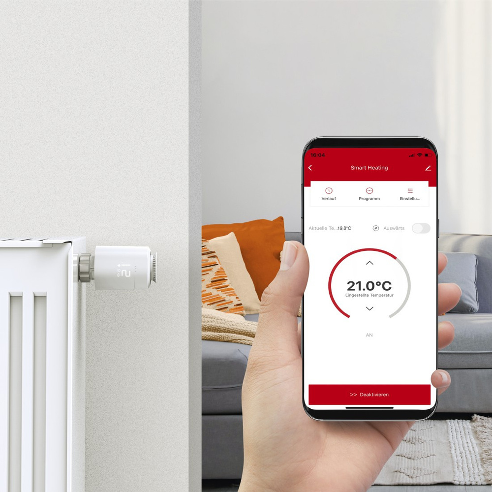 Hama Smart Home Heizungssteuerung-Set (2x Heiztkörperthermostat, 1x Bridge), WLAN