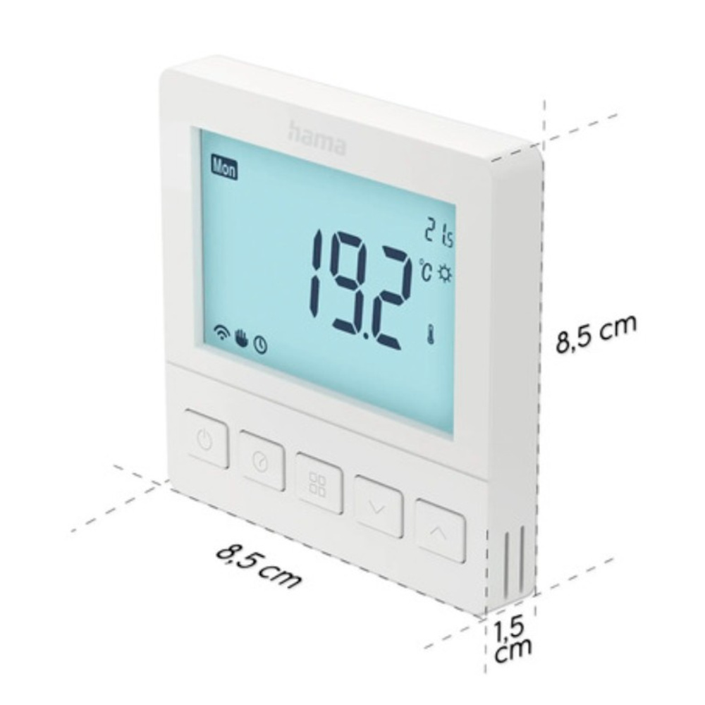 Hama Smart Home  Fußbodenheizungs-Thermostat, Unterputz, 230 V, WLAN