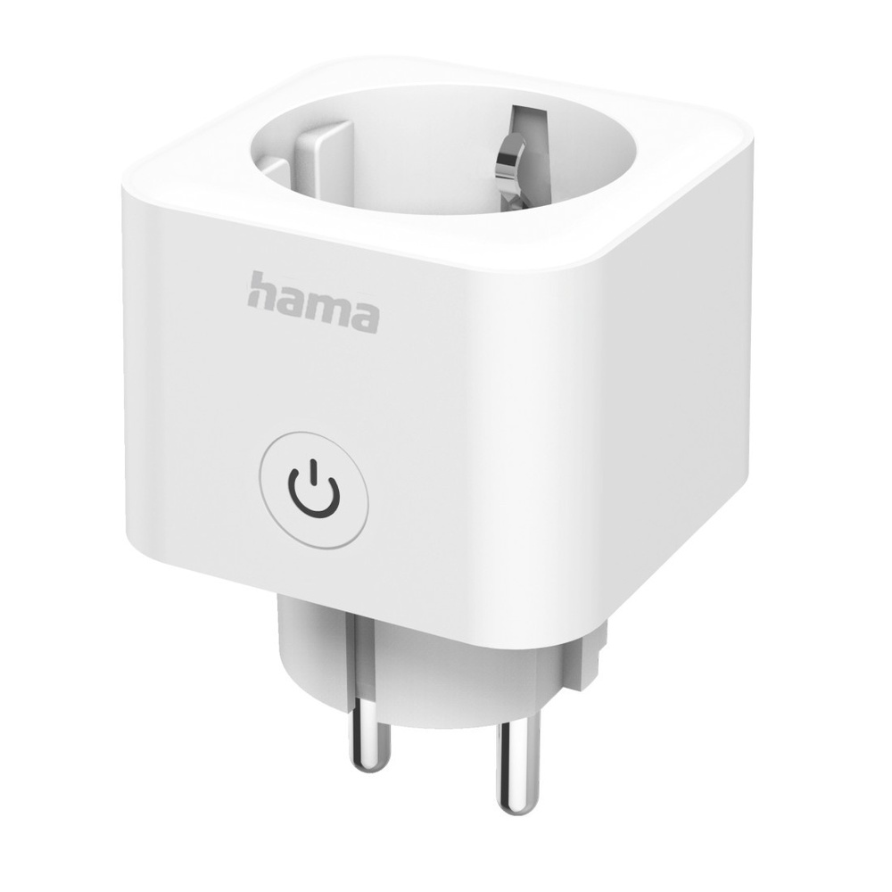 hama Smarte WLAN-Steckdose mit Energiemessung, für innen, Matter, sprach-/appgesteuert, 3680W