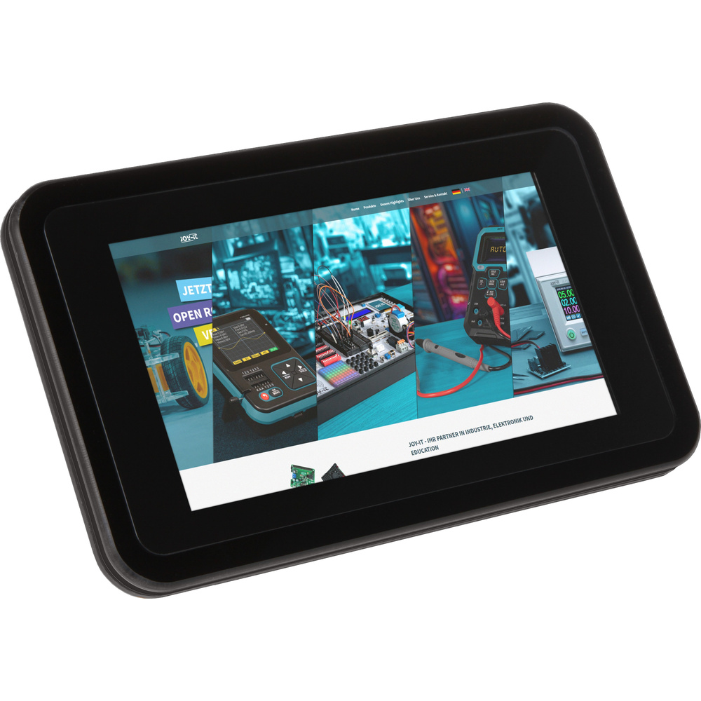 Joy-IT Gehäuse für 7" Touchscreen Display für Raspberry Pi 5, schwarz