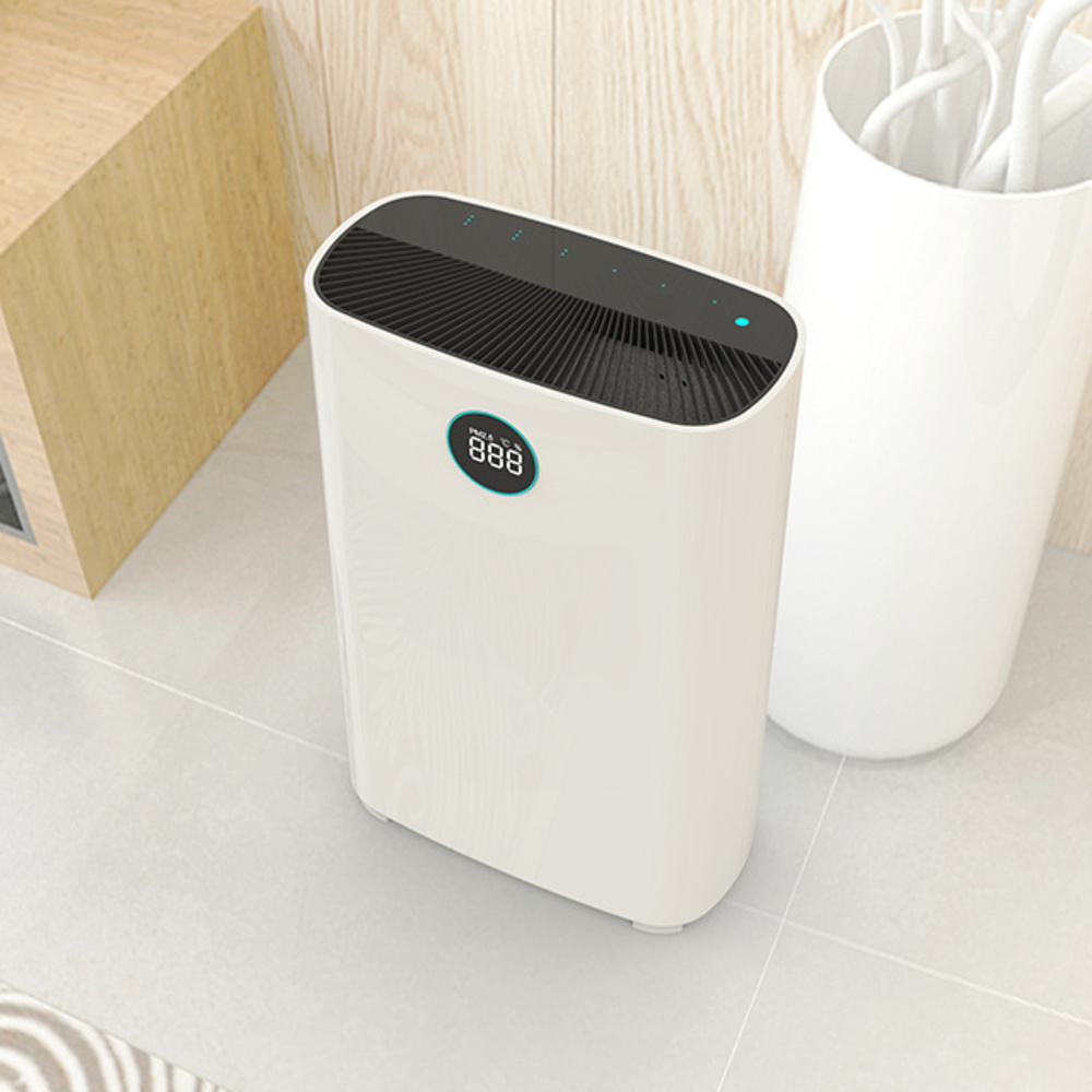 Die BOLD HEALTH Smart Home Luftreiniger SANDER, 23 W, 25-43m²,  Lautstärke 20-58 dB (A), CADR: 360 m³ /h, WLAN