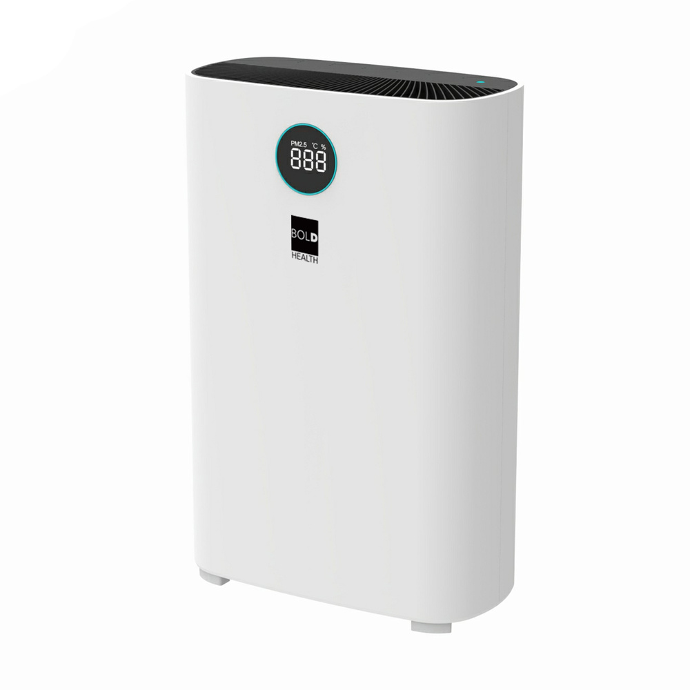 Die BOLD HEALTH Smart Home Luftreiniger SANDER, 23 W, 20-31m²,  Lautstärke 20-58 dB (A), CADR: 260 m³ /h, WLAN