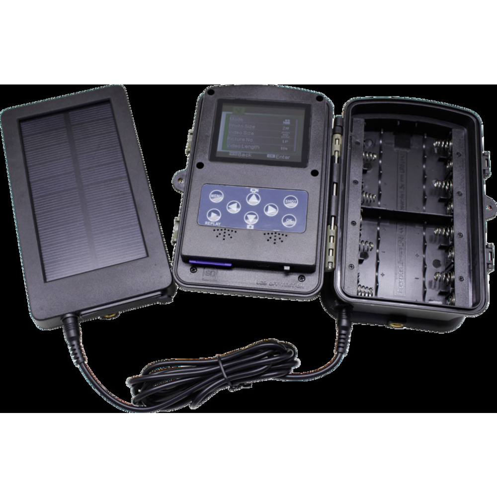 Camouflage trailcamera solar panel