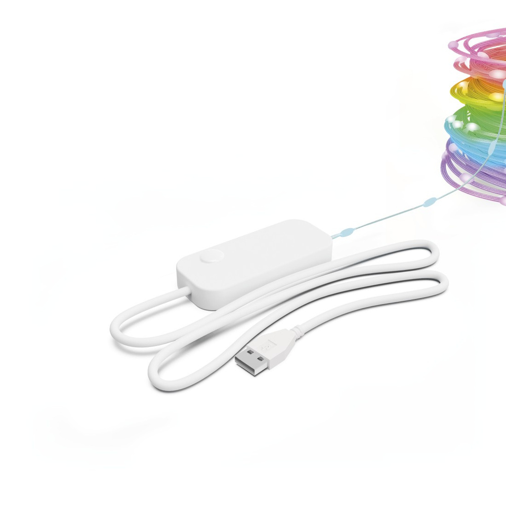 Hama Smart Home LED-Lichterkette, WLAN, Farbwechsel, dimmbar, außen IP65, 10 m, bunt