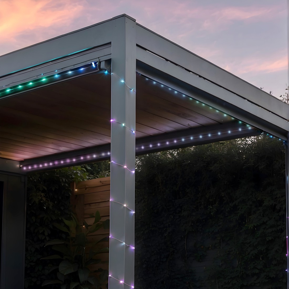 Hama Smart Home LED-Lichterkette, WLAN, Farbwechsel, dimmbar, außen IP65, 10 m, bunt