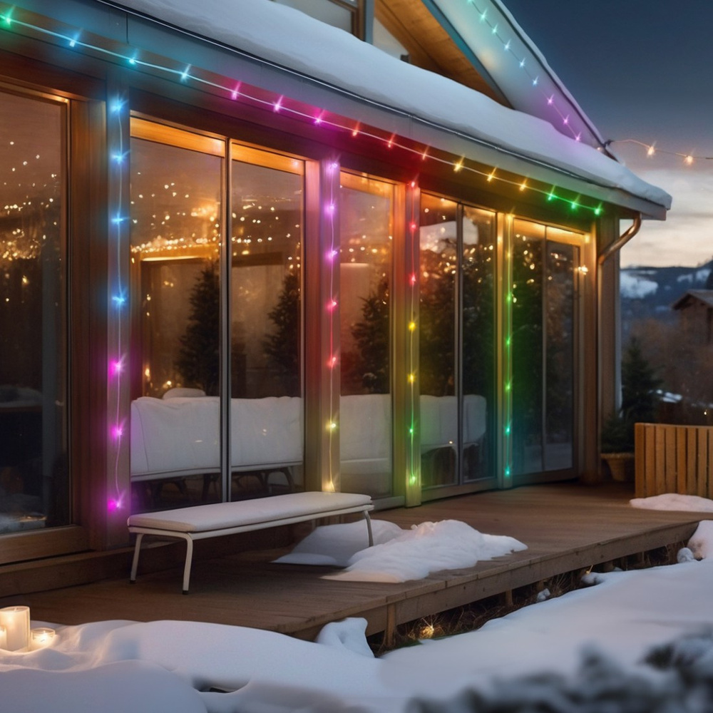 Hama Smart Home LED-Lichterkette, WLAN, Farbwechsel, dimmbar, außen IP65, 10 m, bunt