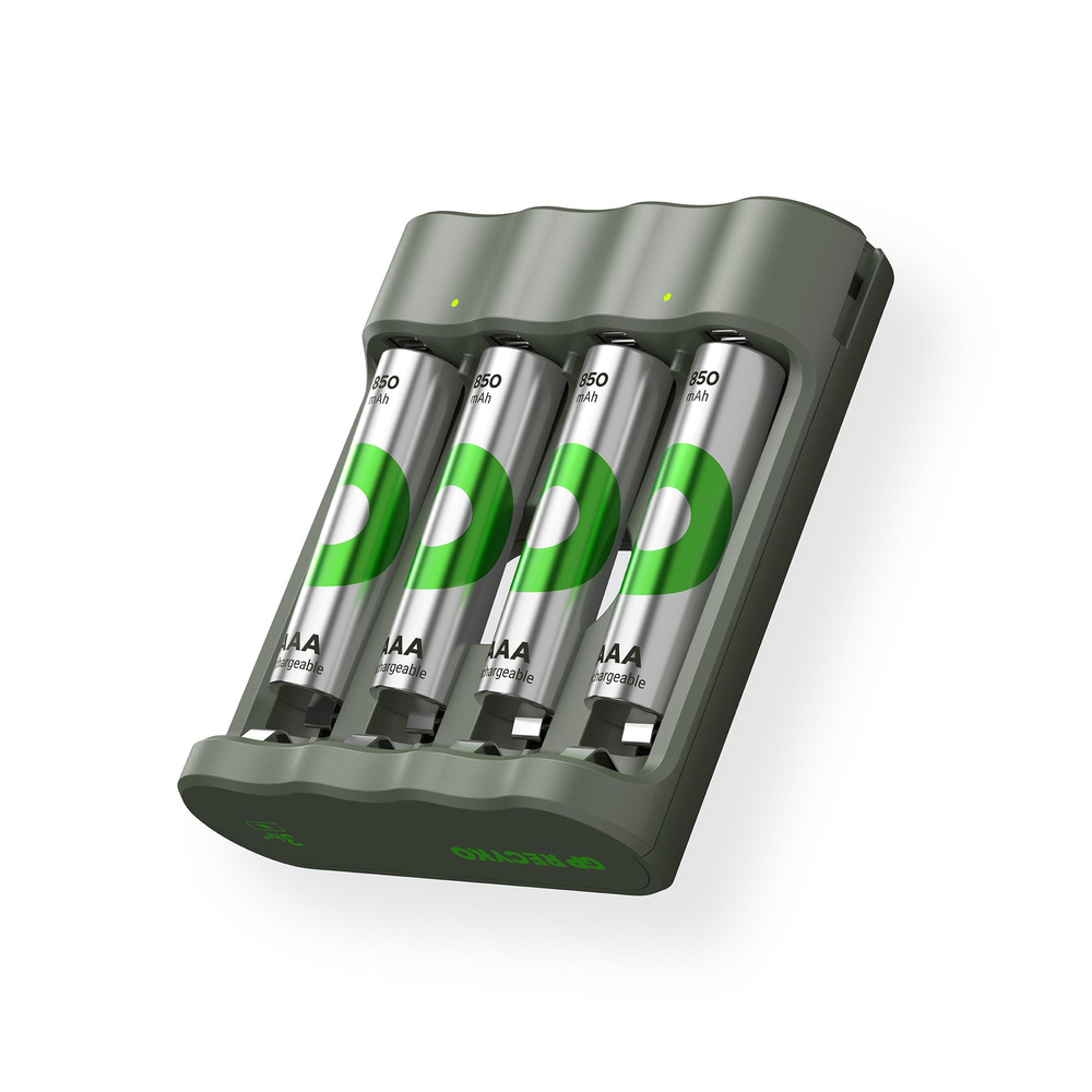 GP USB-Ladegerät B441 Micro (AAA) und Mignon (AA), inkl., 4 x RECYKO AAA 850 mAh
