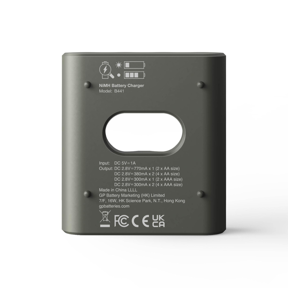 GP USB-Ladegerät B441 Micro (AAA) und Mignon (AA), inkl., 4 x RECYKO AA 2100 mAh