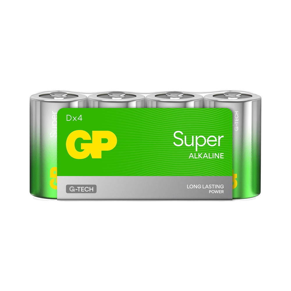 GP Super Alkaline D Mono Batterie 1,5V, 4 Stück