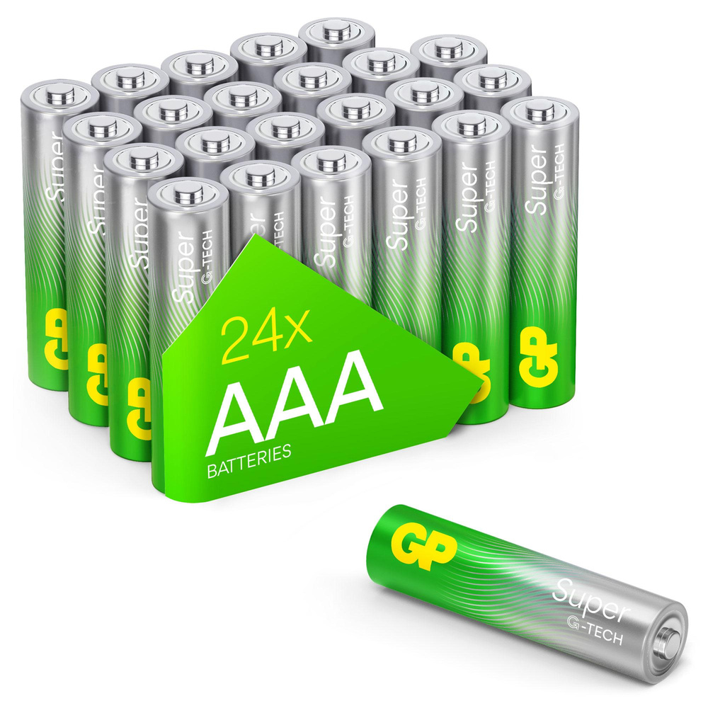 GP AAA Batterie Alkaline Super, 1,5V,  24 Stück