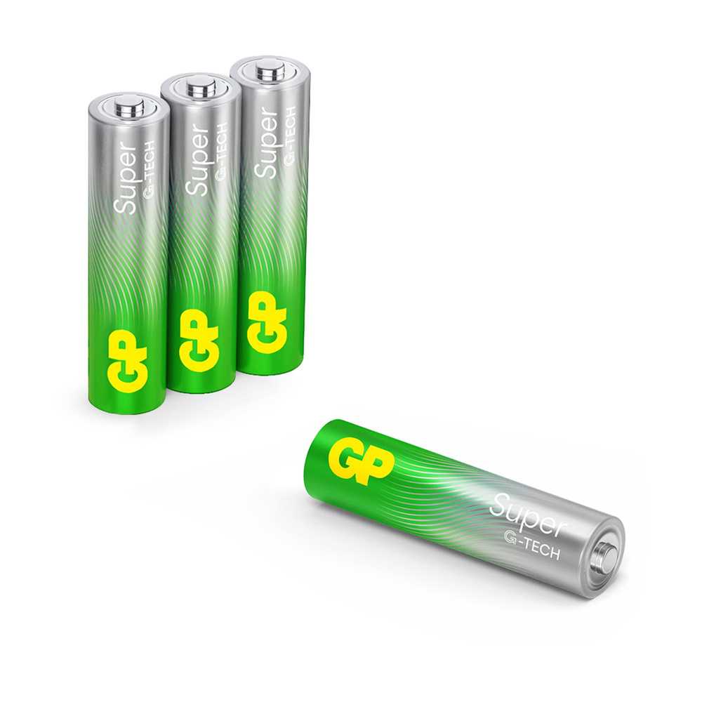 GP Super Alkaline AAA Micro Batterie 1,5V, 4 Stück