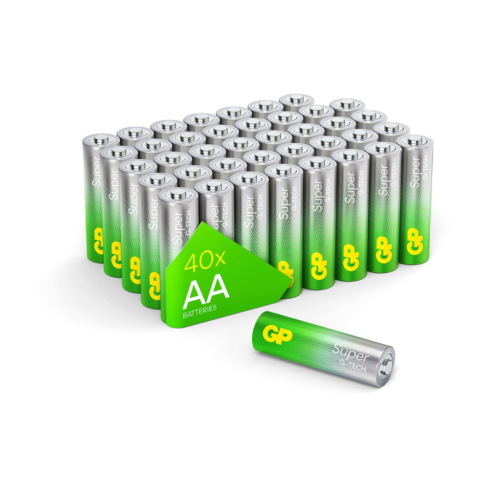 GP Super Alkaline AA Mignon Batterie 1,5V, 40 Stück