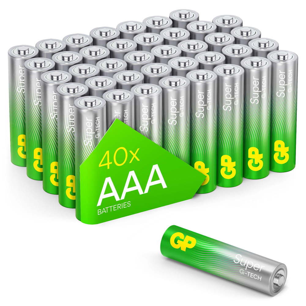 GP Super Alkaline AAA Micro Batterie 1,5V, 40 Stück