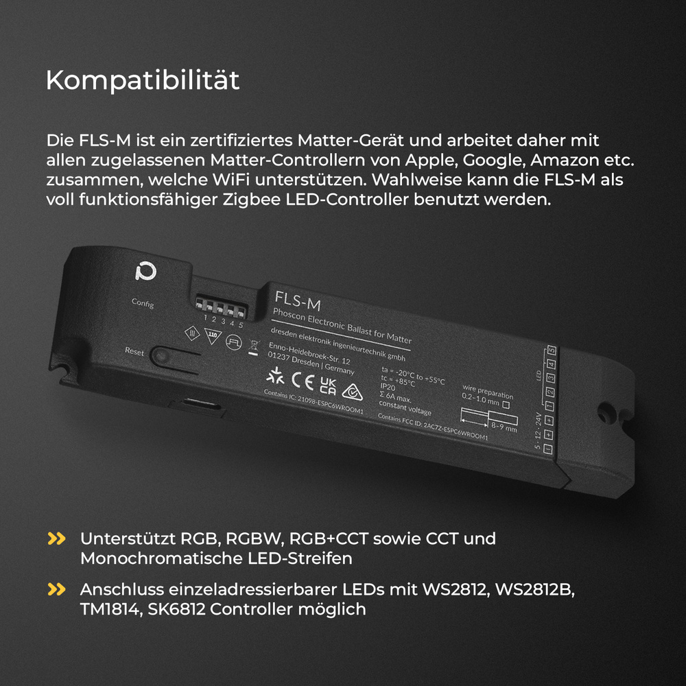 Phoscon Smart Home LED-Controller,  FLS-M, Matter