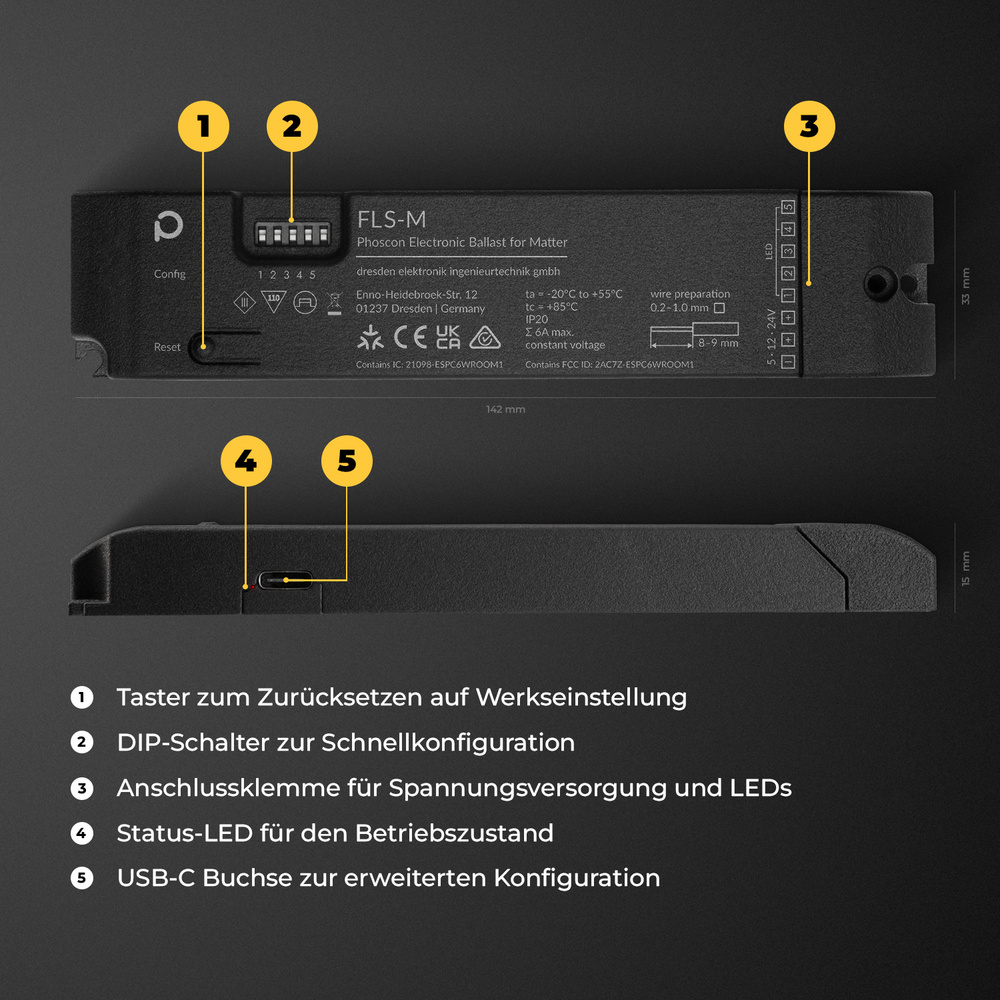 Phoscon Smart Home LED-Controller,  FLS-M, Matter