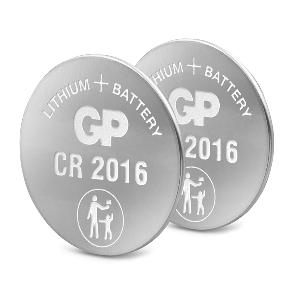 GP Lithium CR2016 Knopfzelle, 3V, 2 Stück