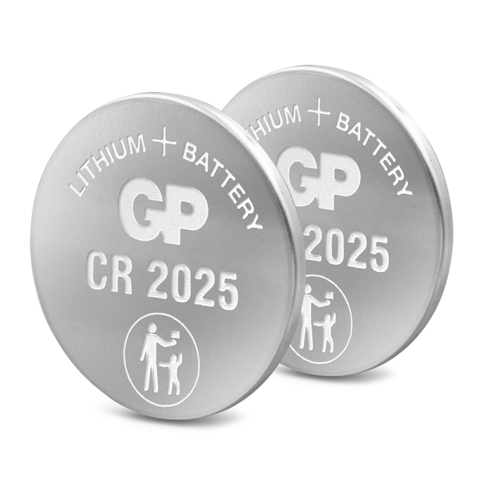 GP Lithium CR2025 Knopfzelle, 3V, 2 Stück