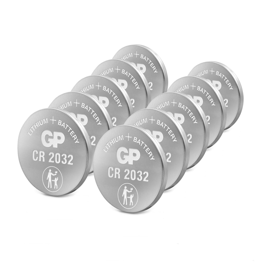 GP Lithium CR2032 Knopfzelle, 3V, 10 Stück