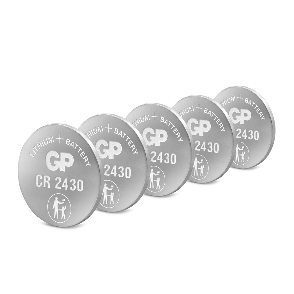 GP Lithium CR2430 Knopfzelle, 3V, 5 Stück