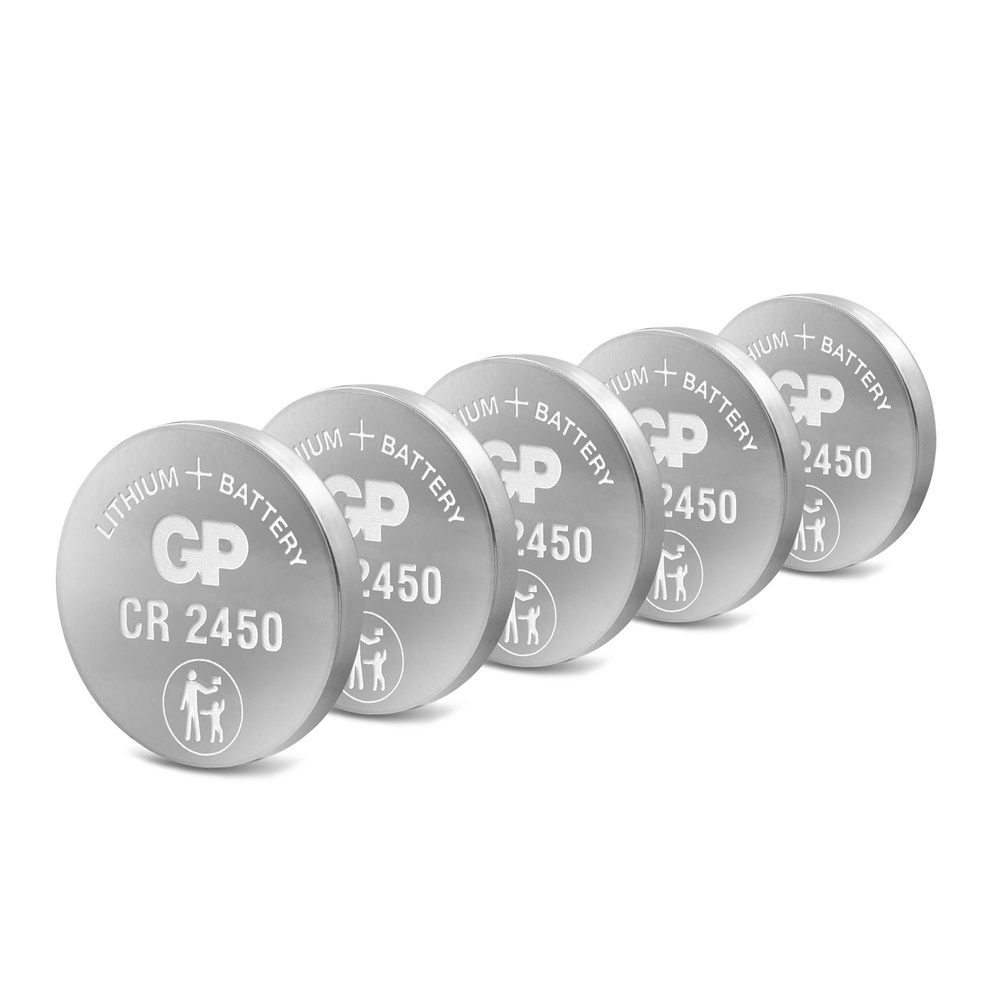 GP Lithium CR2450 Knopfzelle, 3V, 5 Stück
