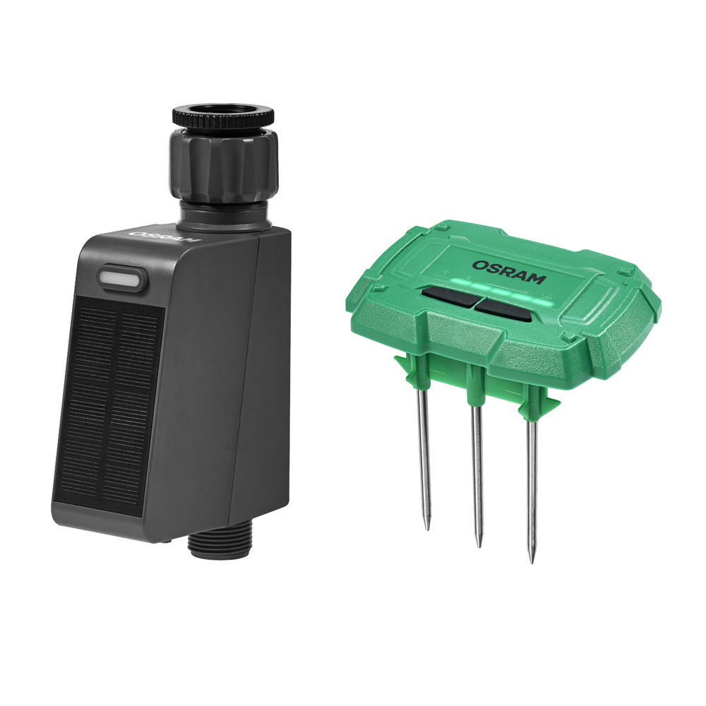 Osram Smart + Smart Home Bewässerungset, 1x Bodenfeuchtesensor, 1x Bewässerungscontroller, WLAN