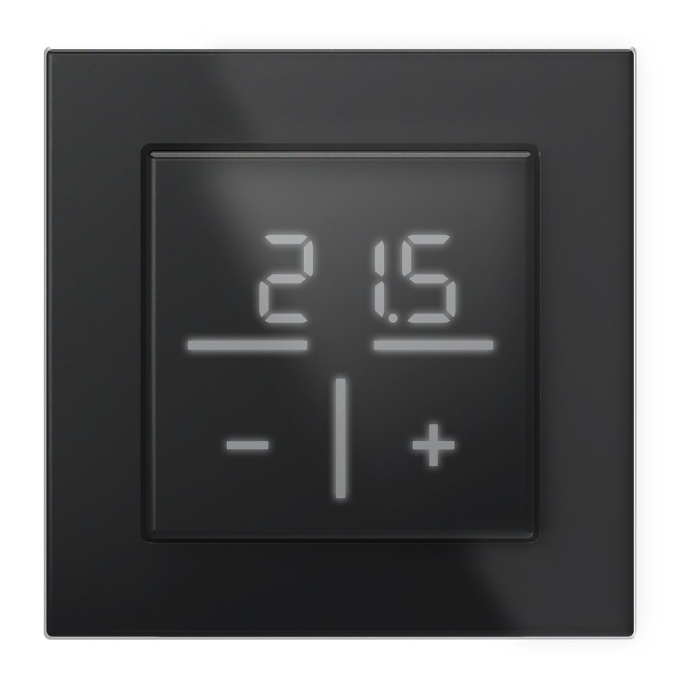 Homematic IP Smart Home Set Glasthermostat mit Co2-Sensor - schwarz,  1 Fach-Glasrahmen, HmIP-WGTC-A +  HmIP-GF1-A