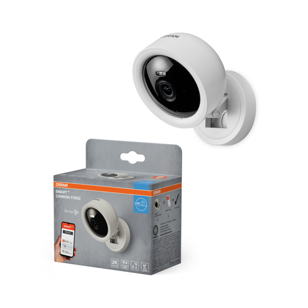 OSRAM SMART+ Smart Home WLAN-Überwachungskamera, Outdoor, 2K QHD, Weiß