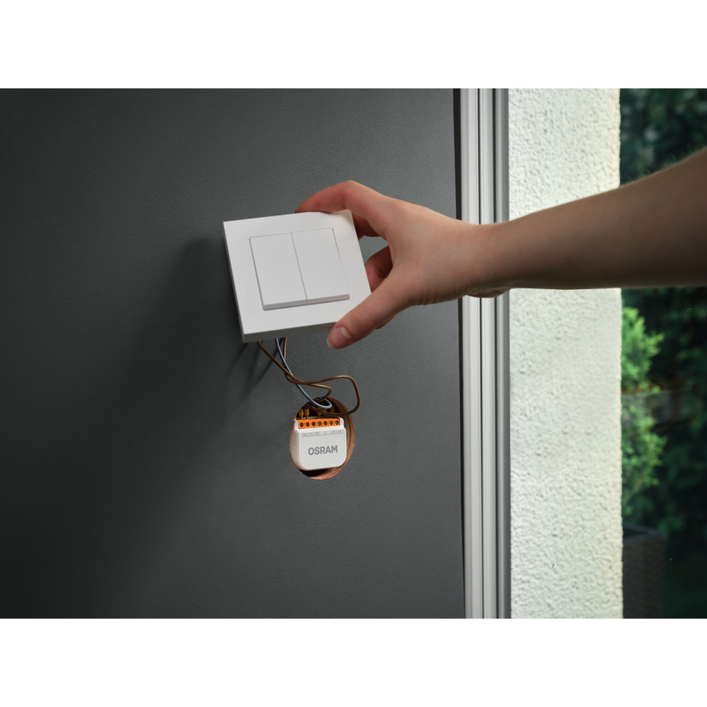 OSRAM SMART+ Smart Home WLAN-Schaltmodul, 2-Kanal, Unterputz, Weiß