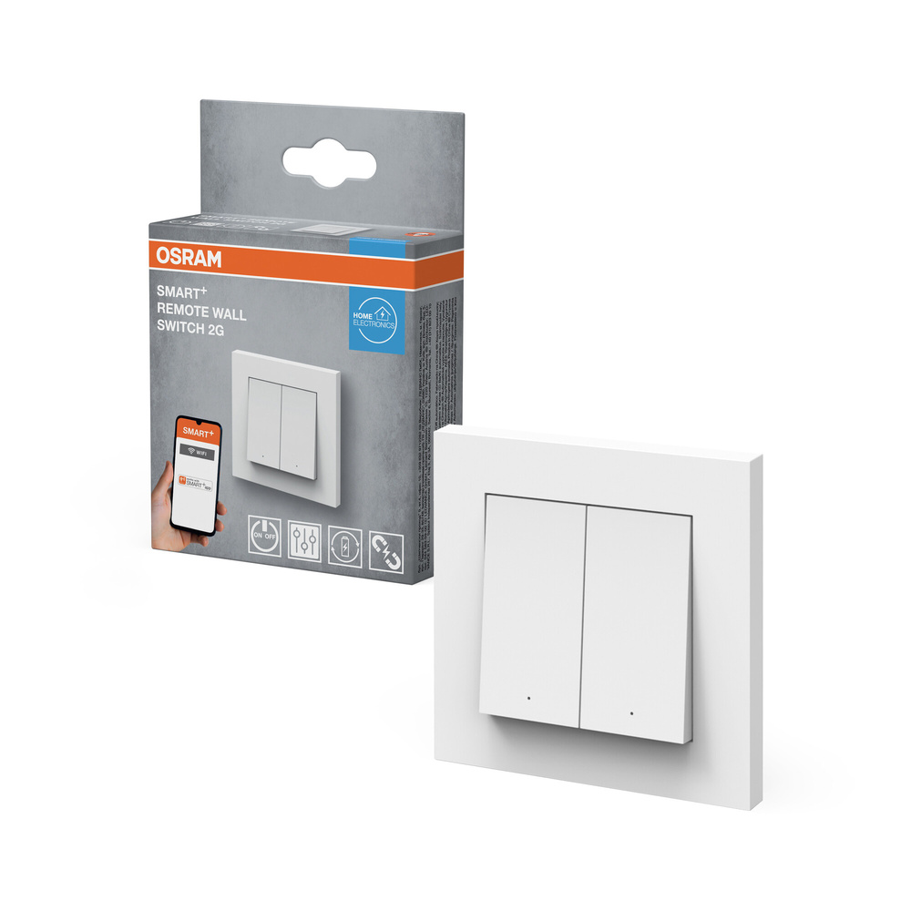 Smart + Smart Home Wall Switch, 2 Tasten, WLAN, Taster